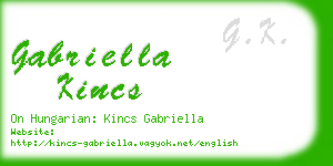 gabriella kincs business card